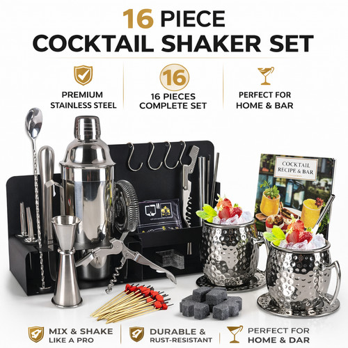 16pcs cocktail shaker set - cocktail,