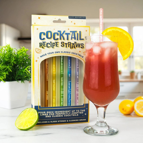 Cocktail recipe straws - cocktail,