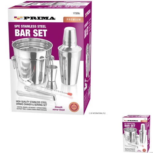 5pc stainless steel cocktail - stainless,