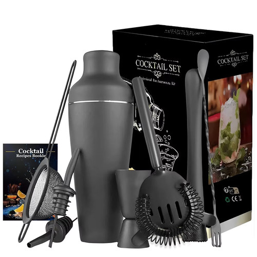 8pcs matte black cocktail - 8pcs,